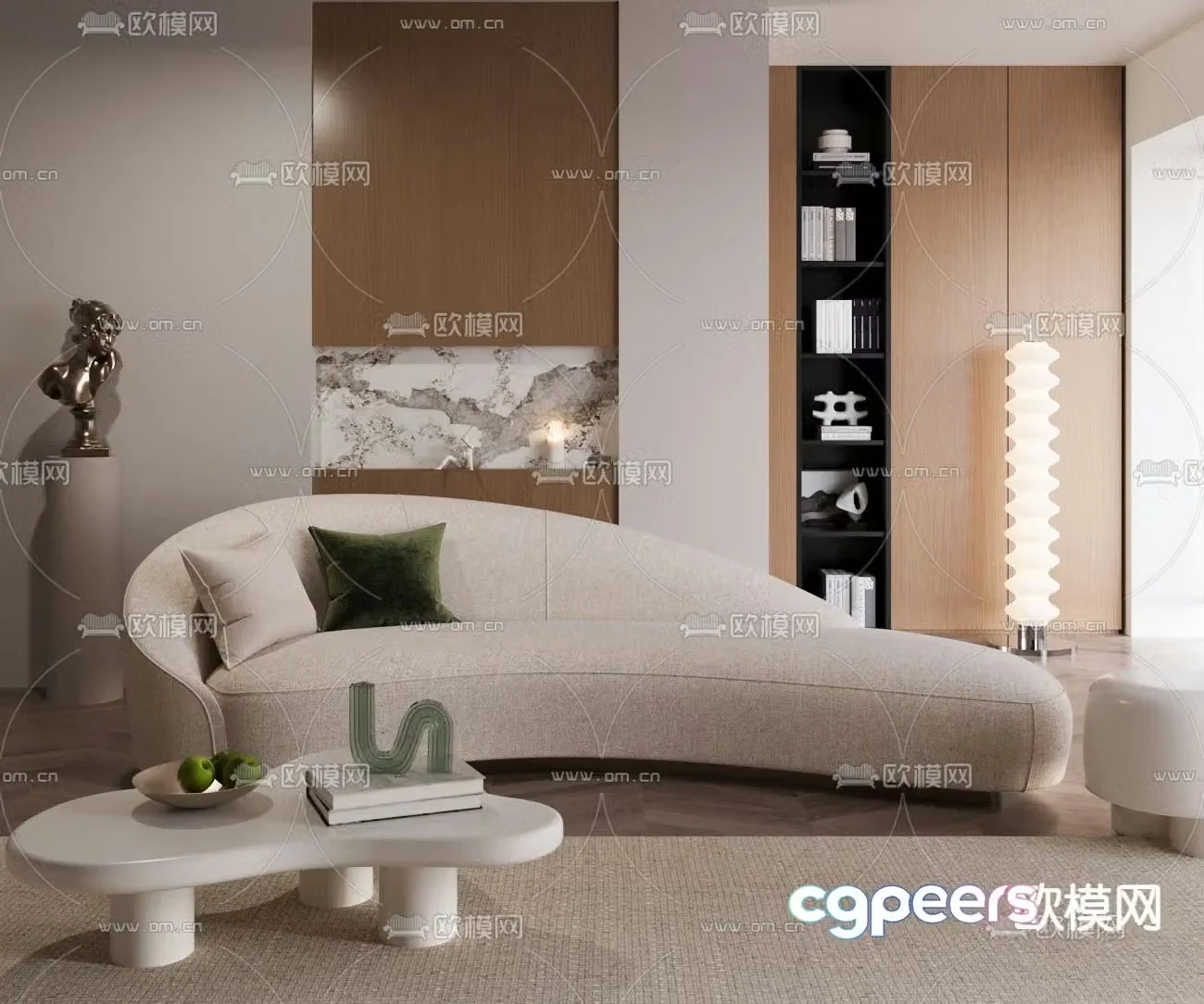 Special shaped sofa curved sofa 3d model