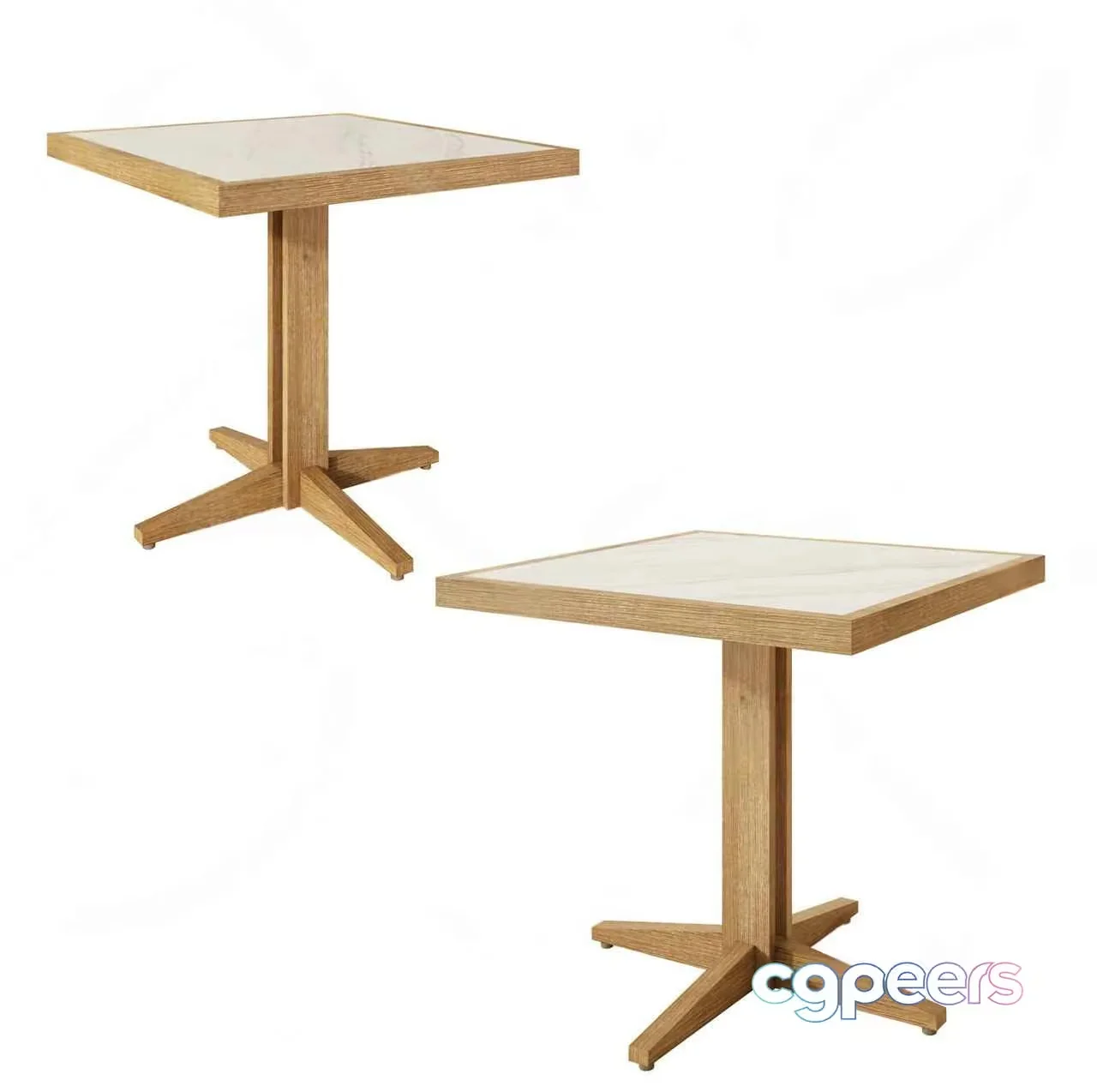 Small Wooden Tables 3D Model – 19516 – VRAY Render