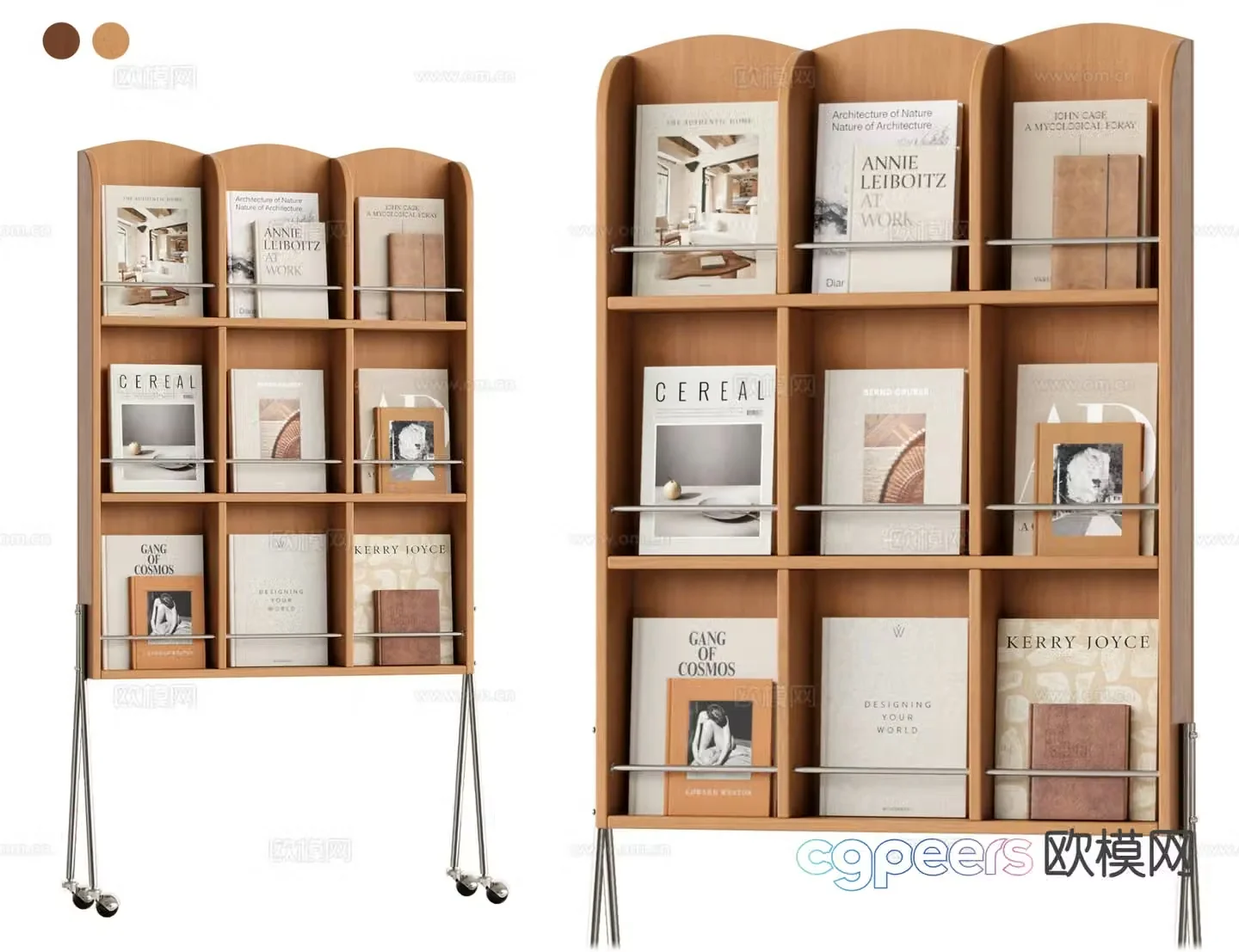 Medieval style bookshelf 3d model