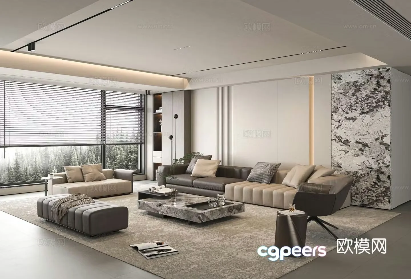 Italian living room 3d model