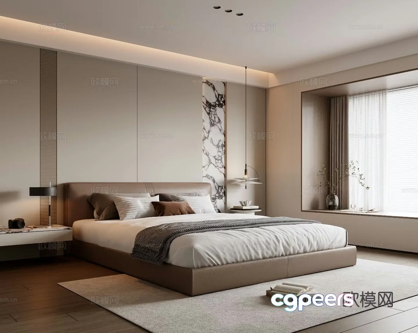 Italian bedroom master bedroom 3d model