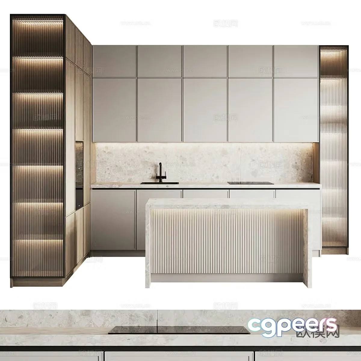Modern Italian minimalist cabinet 3d model