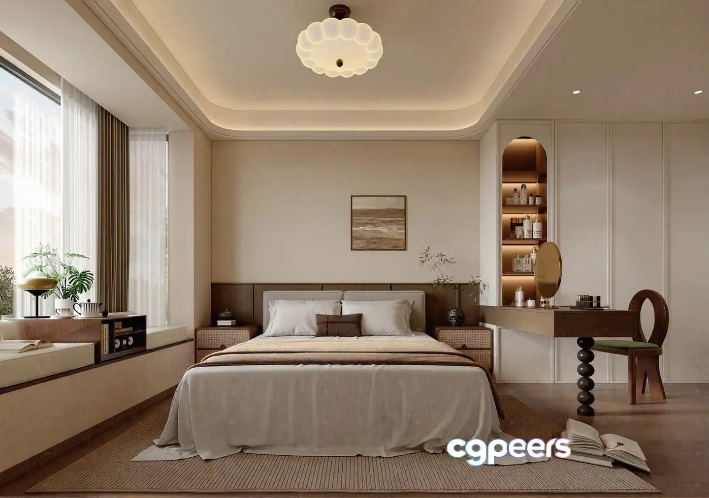 Cozy Bedroom 3D Model – 7560 – VRAY Render