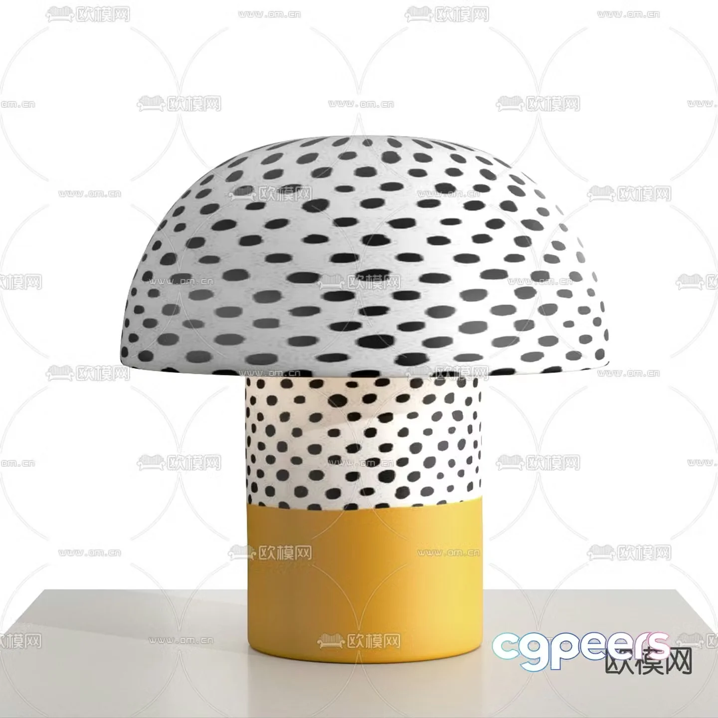 flos mushroom lamp desk lamp 3d model