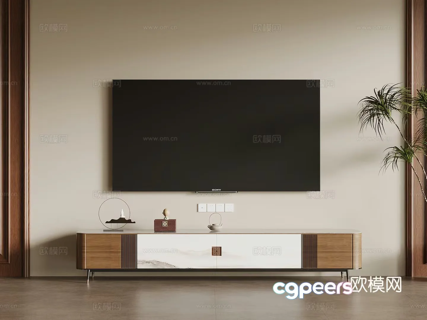Modern Tv Stand 3D Model – 4904 – VRAY Render