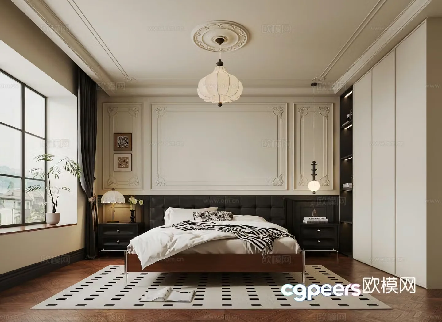 French medieval bedroom 3d model