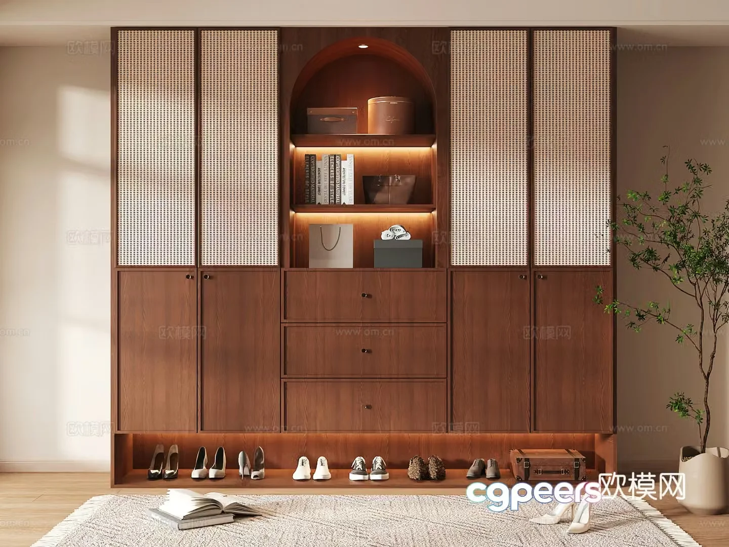 Shoe cabinet design shoe cabinet partition shoe cabinet porch shoe cabinet shoe cabinet rendering 3D model