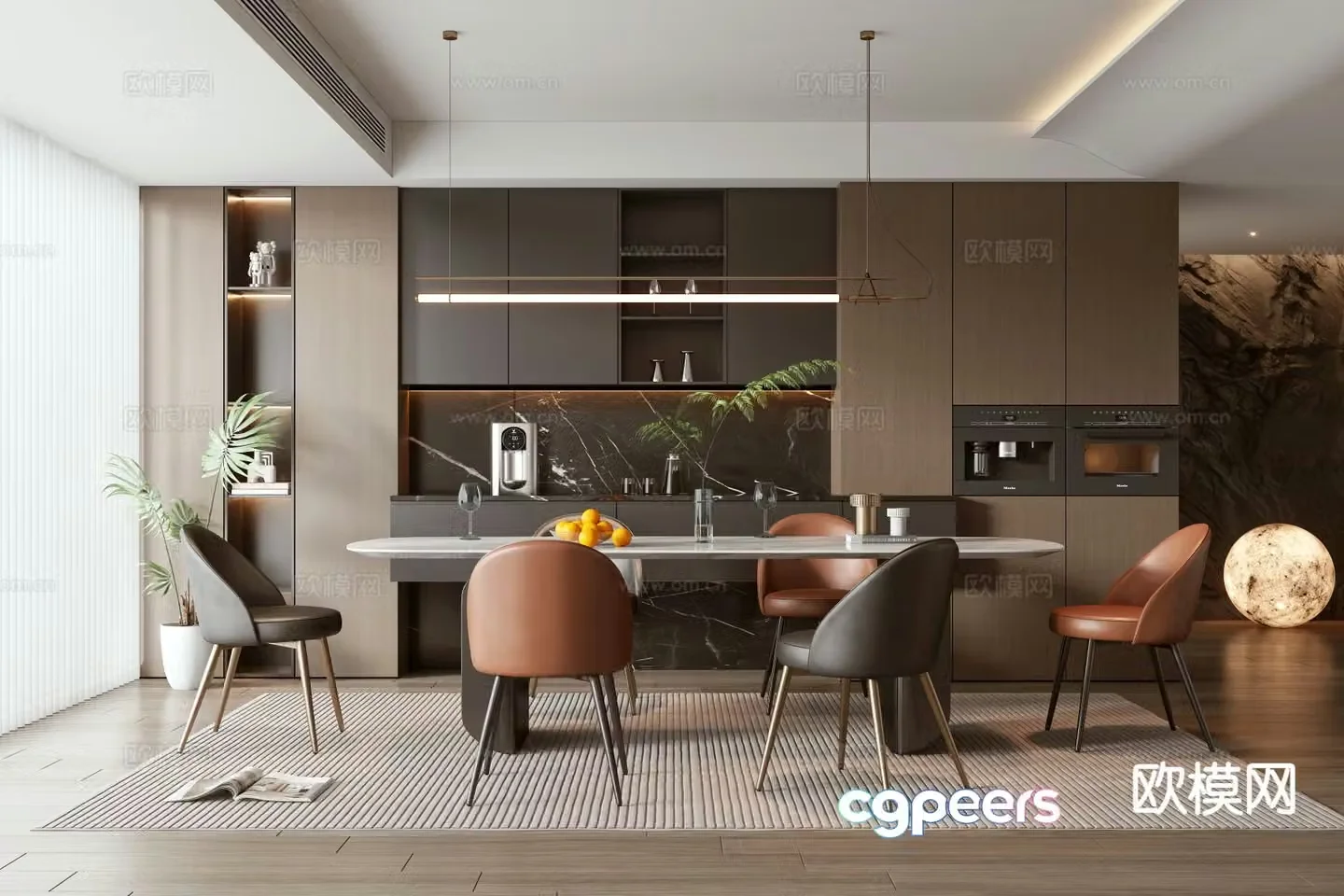 Modern restaurant 3d model