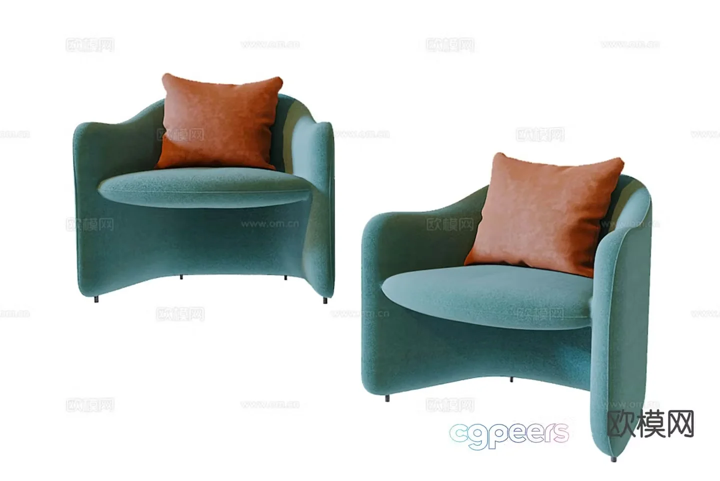 Modern chair leisure chair 3d model