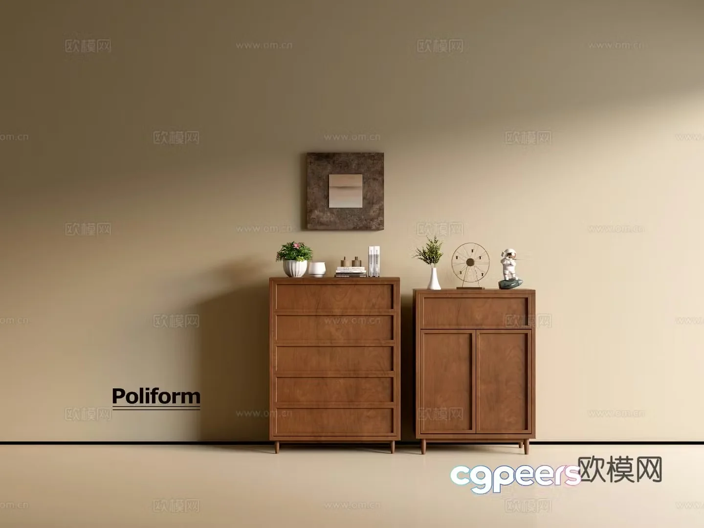Modern wood grain cabinet ins wind minimalist wind cabinet whole cabinet sideboard balcony cabinet storage 3D model