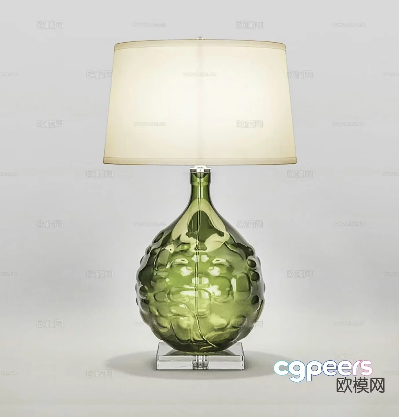 Modern glass table lamp 3d model