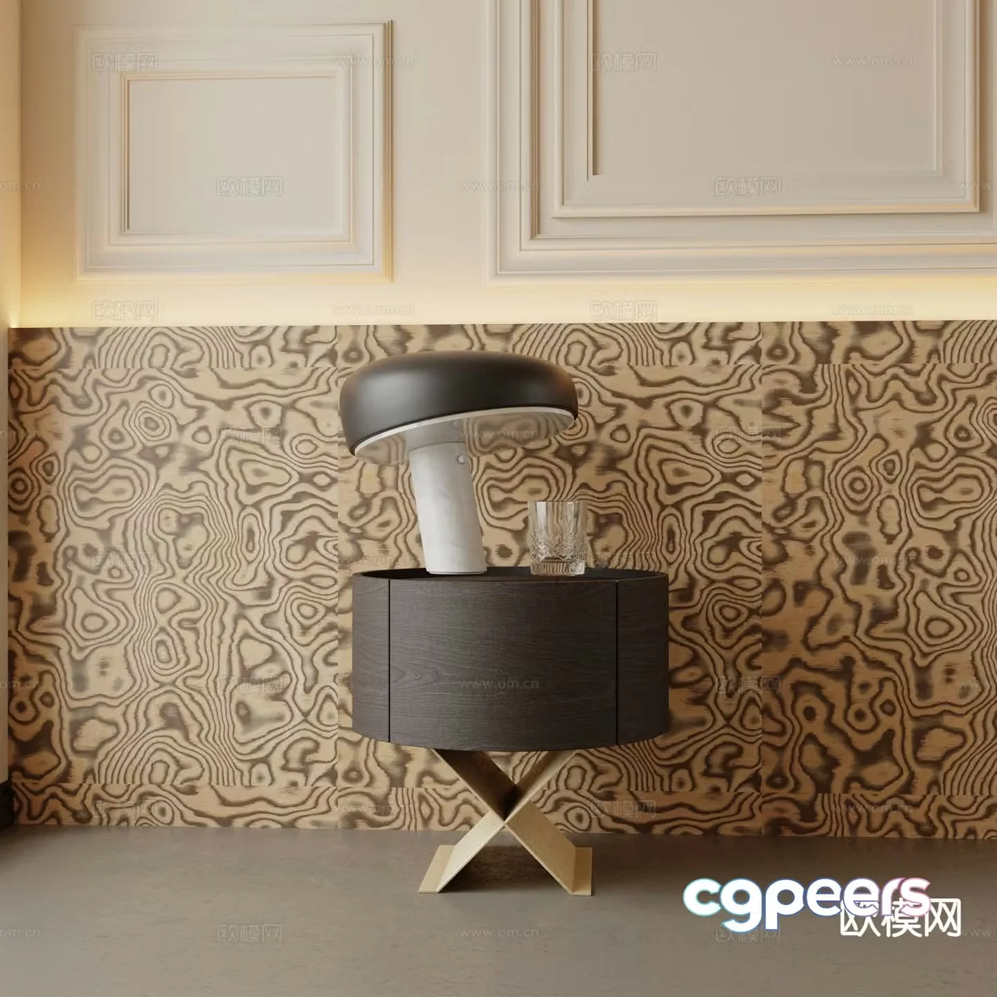 Modern bedside table 3d model