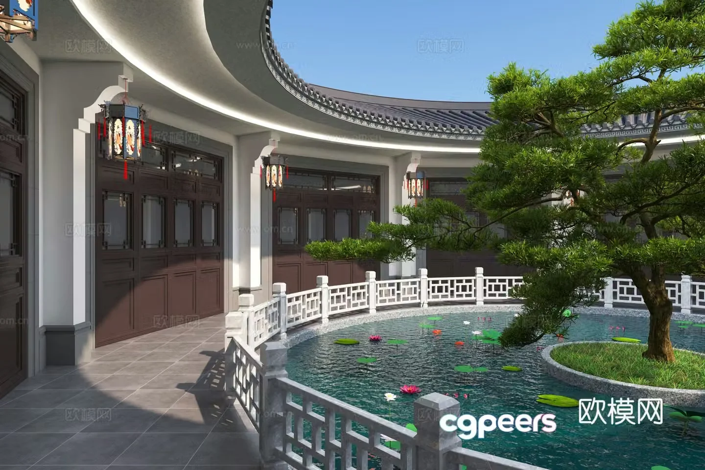 Courtyard club 3d model