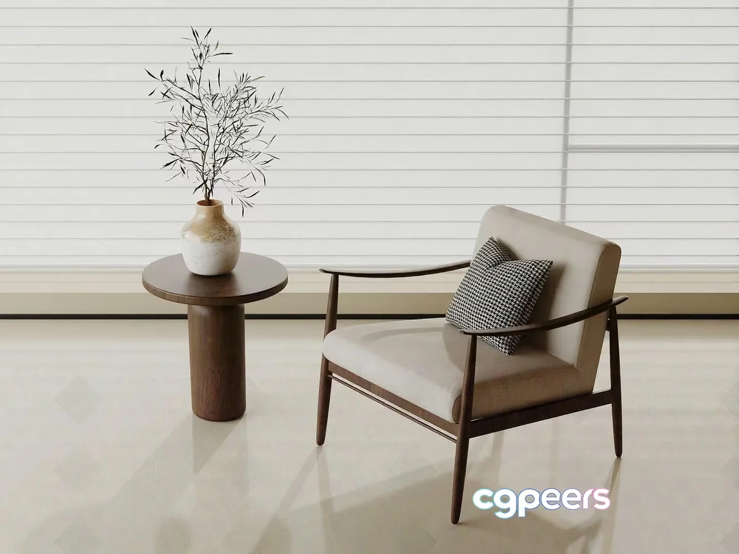 Modern Living Room 3D Model – 15220 – VRAY Render