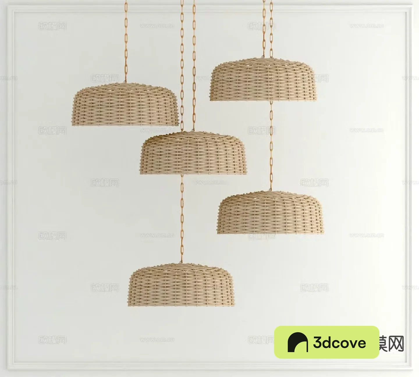 Wabi-sabi chandelier bamboo chandelier