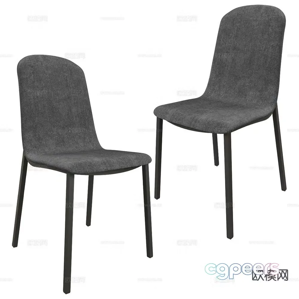 CANCIO modern chair dining chair 3d model