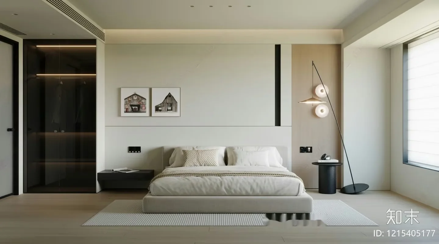 Modern Bedroom Interior 3D Model – 16997 – VRAY Render
