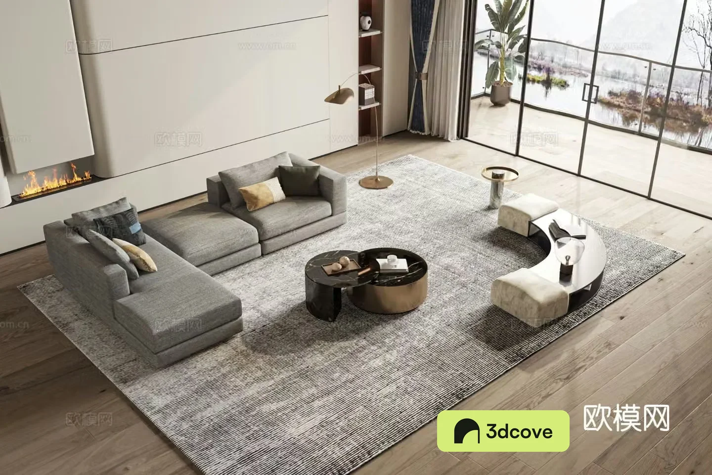 Modern style sofa combination sofa