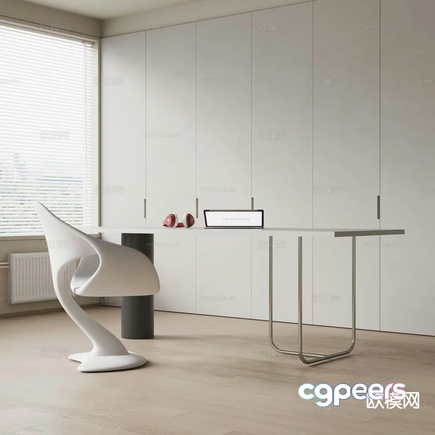 Leolux desk chair desk 3d model