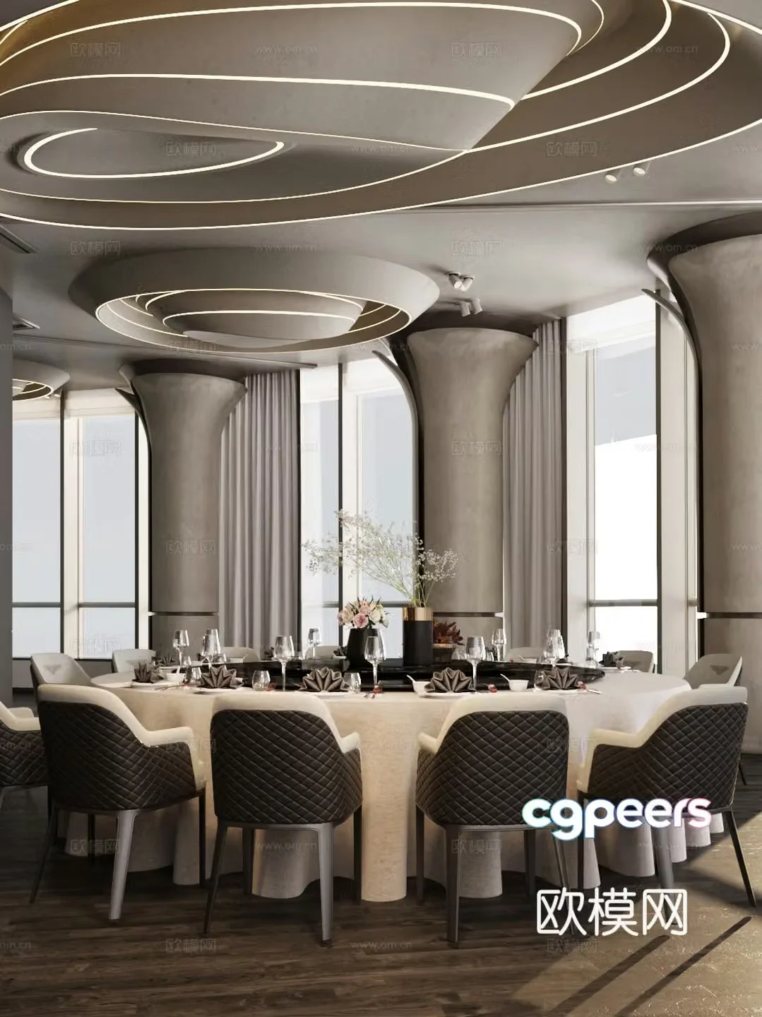 Restaurant private room private room 3D model