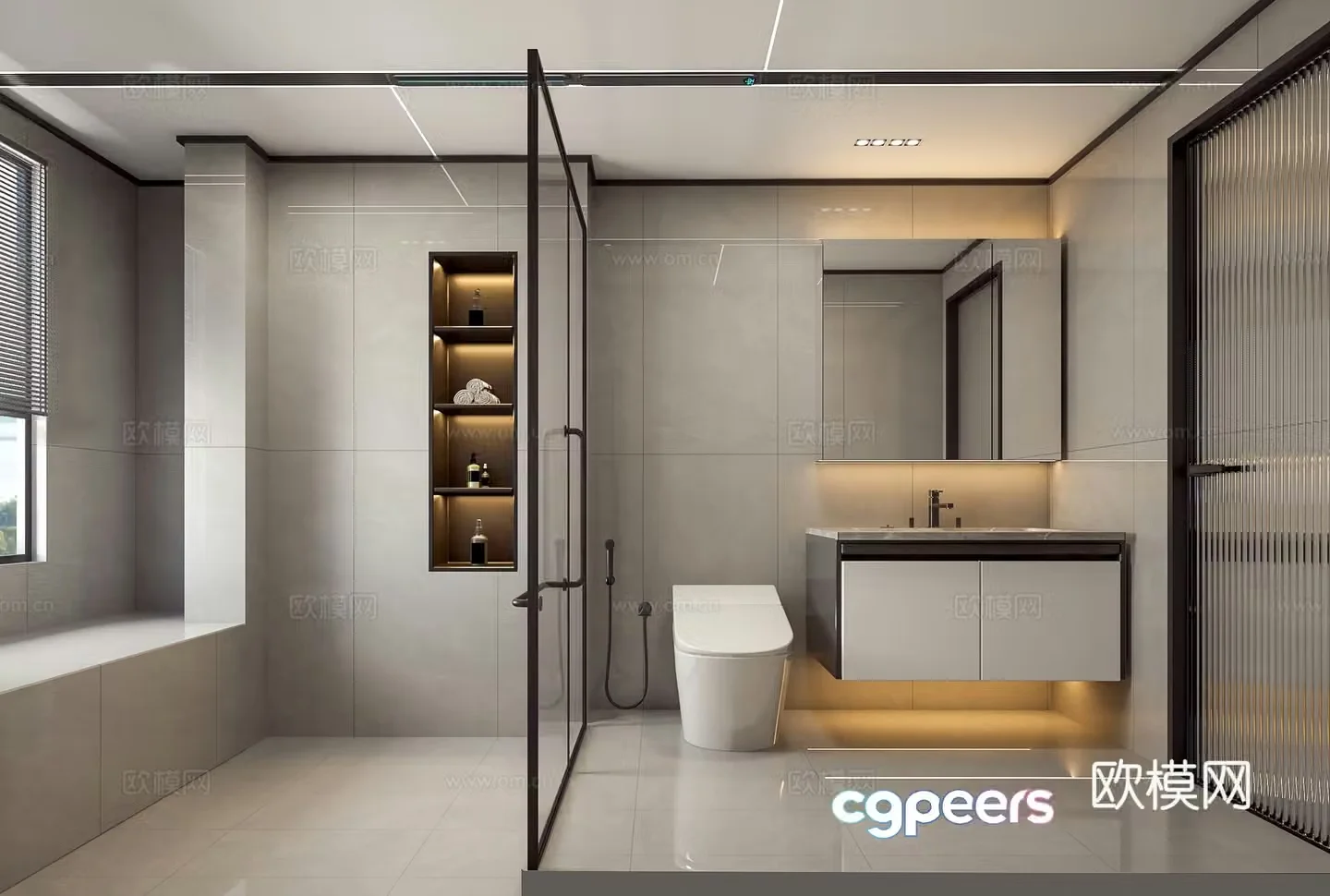 Modern bathroom bathroom 3d model