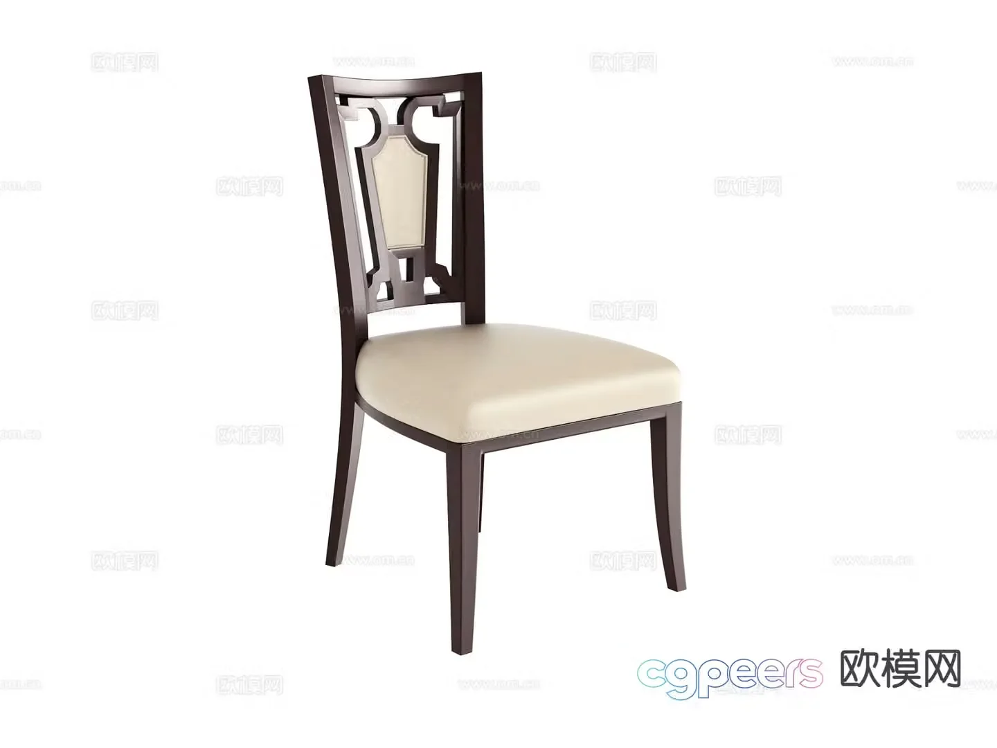 New Chinese style chair dining chair 3d model