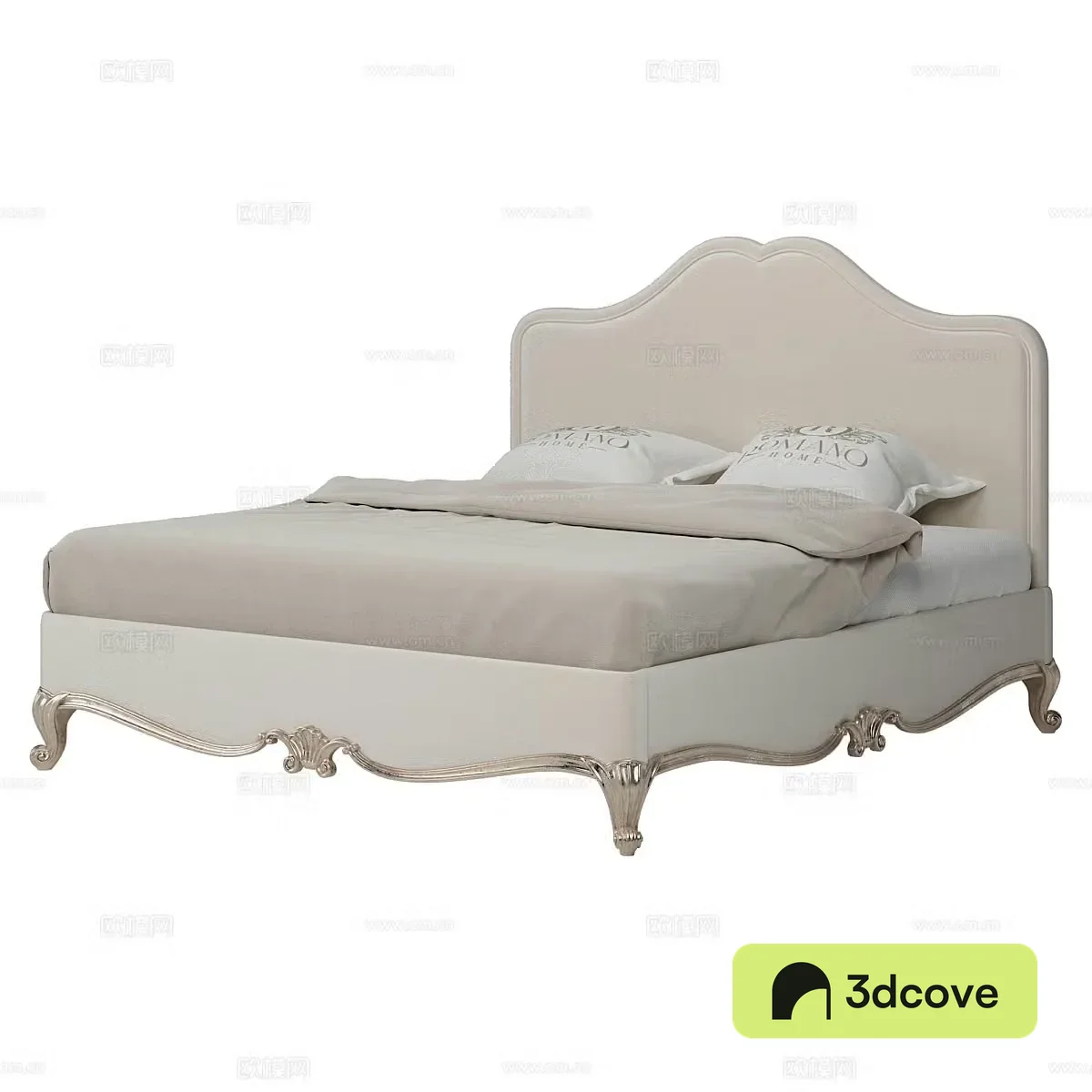 Nordic simple double bed simple bed pillow