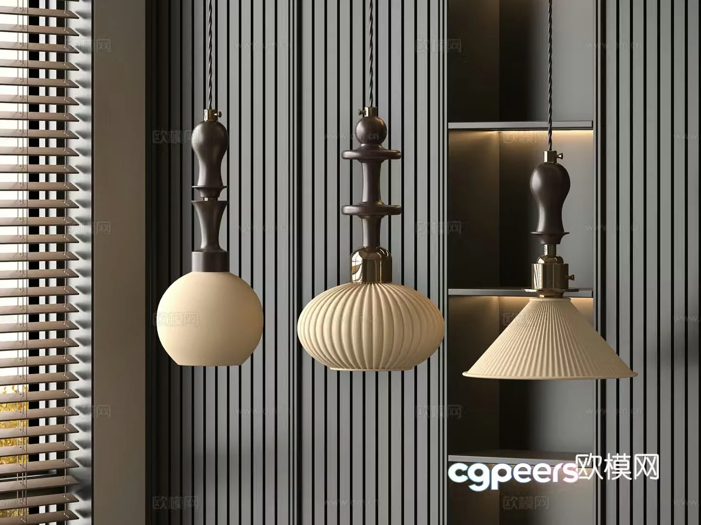 3D model of medieval style chandelier