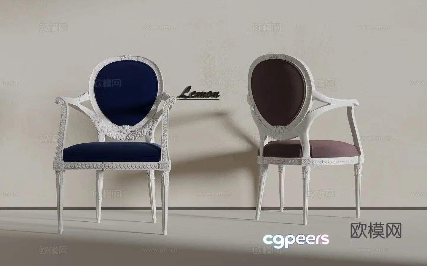 European-style seat 3D model