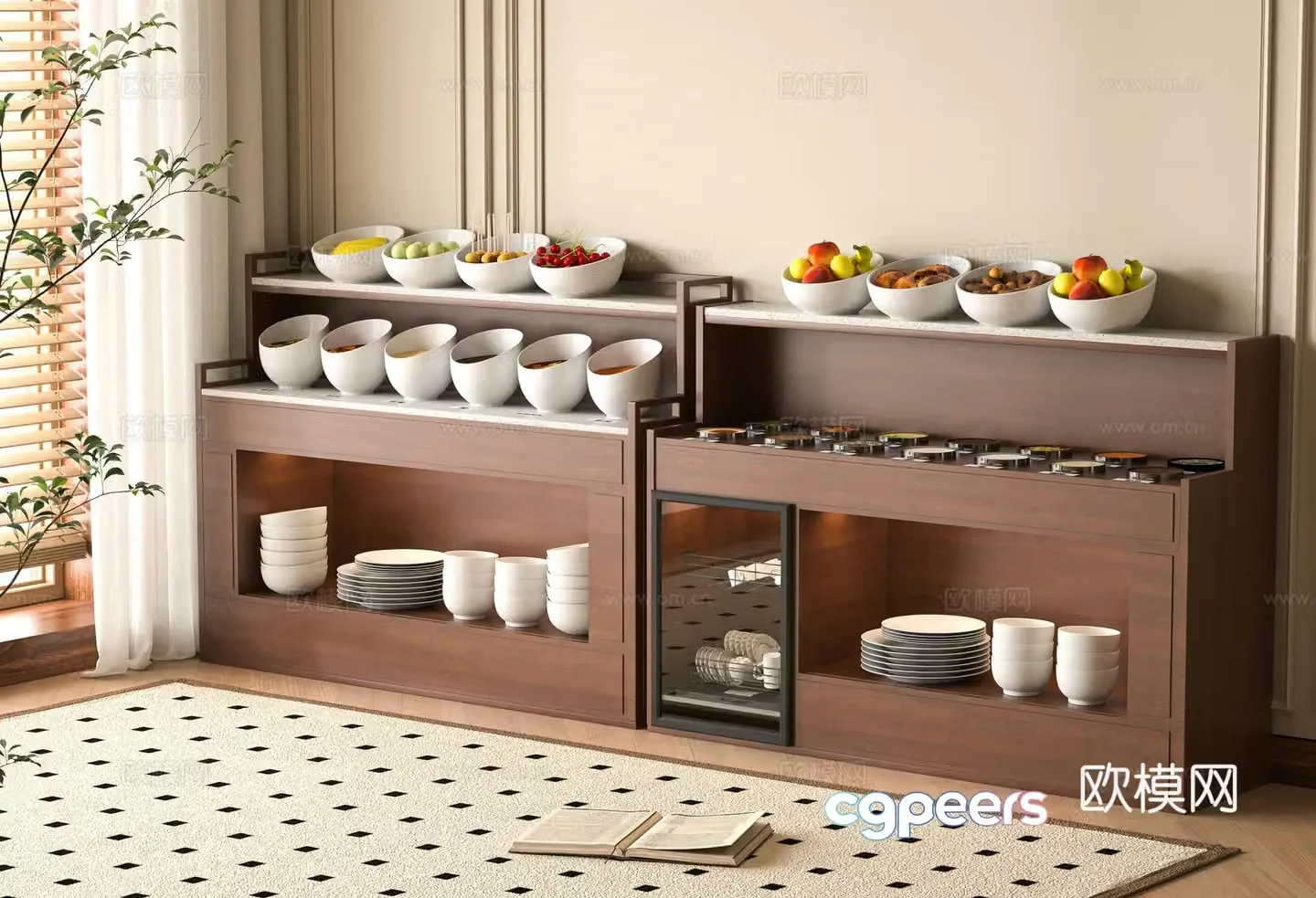Modern seasoning table 3D model