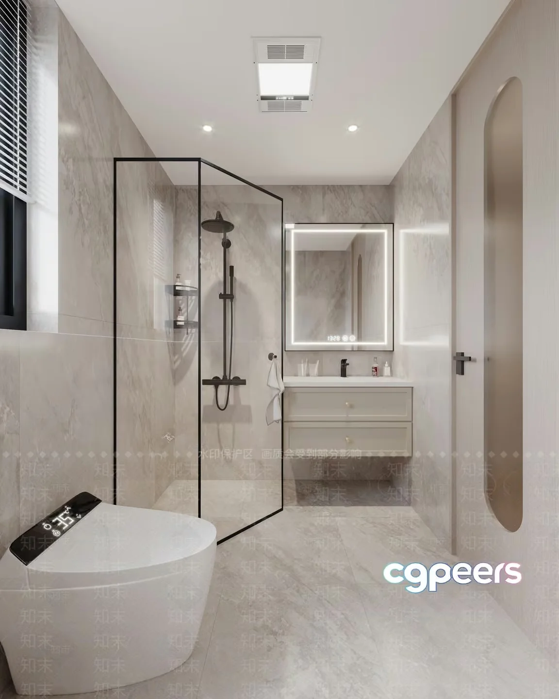 Modern Bathroom 3D Model – 6237 – CORONA Render