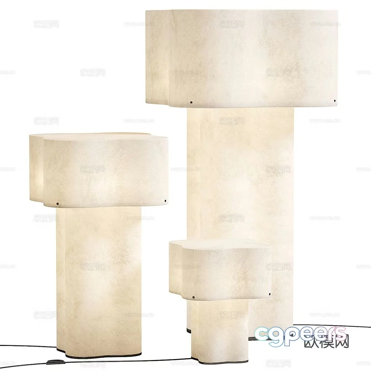 Wabi-sabi floor lamp 3d model