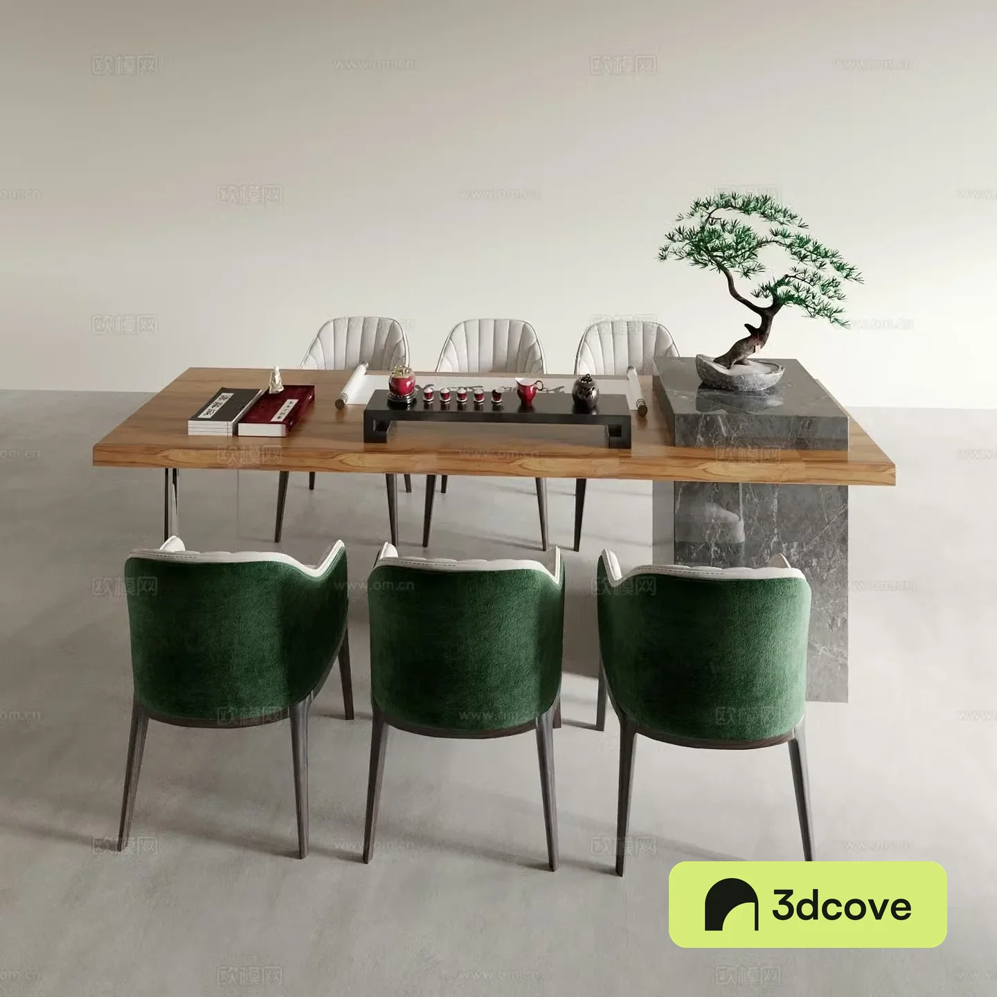 Modern dining table and chairs