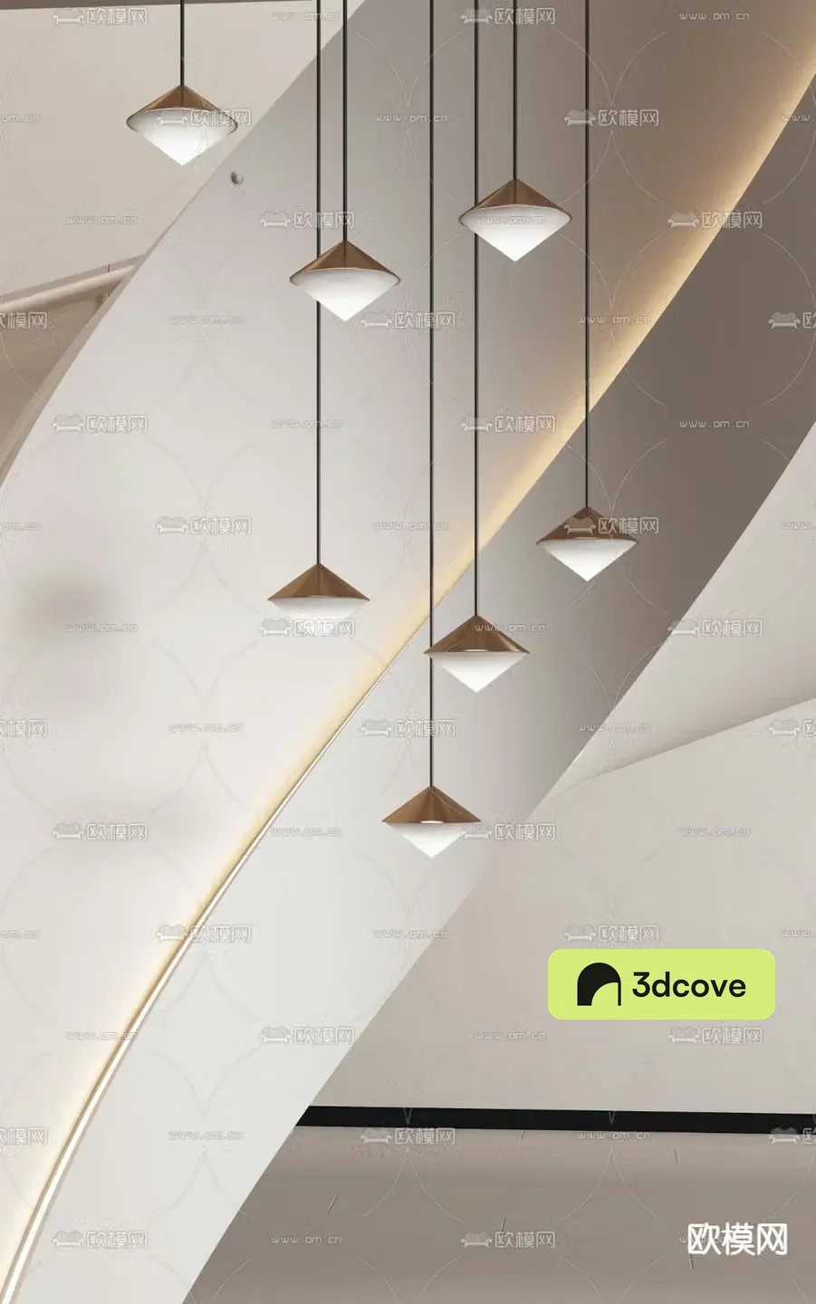 Creative chandelier stairwell chandelier