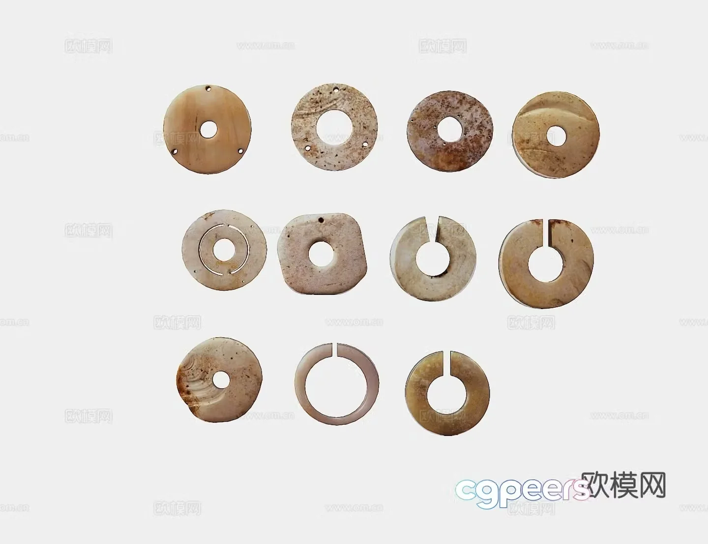 Cultural Relics Jade Stone Artifacts Ancient Cultural Relics 3D Model