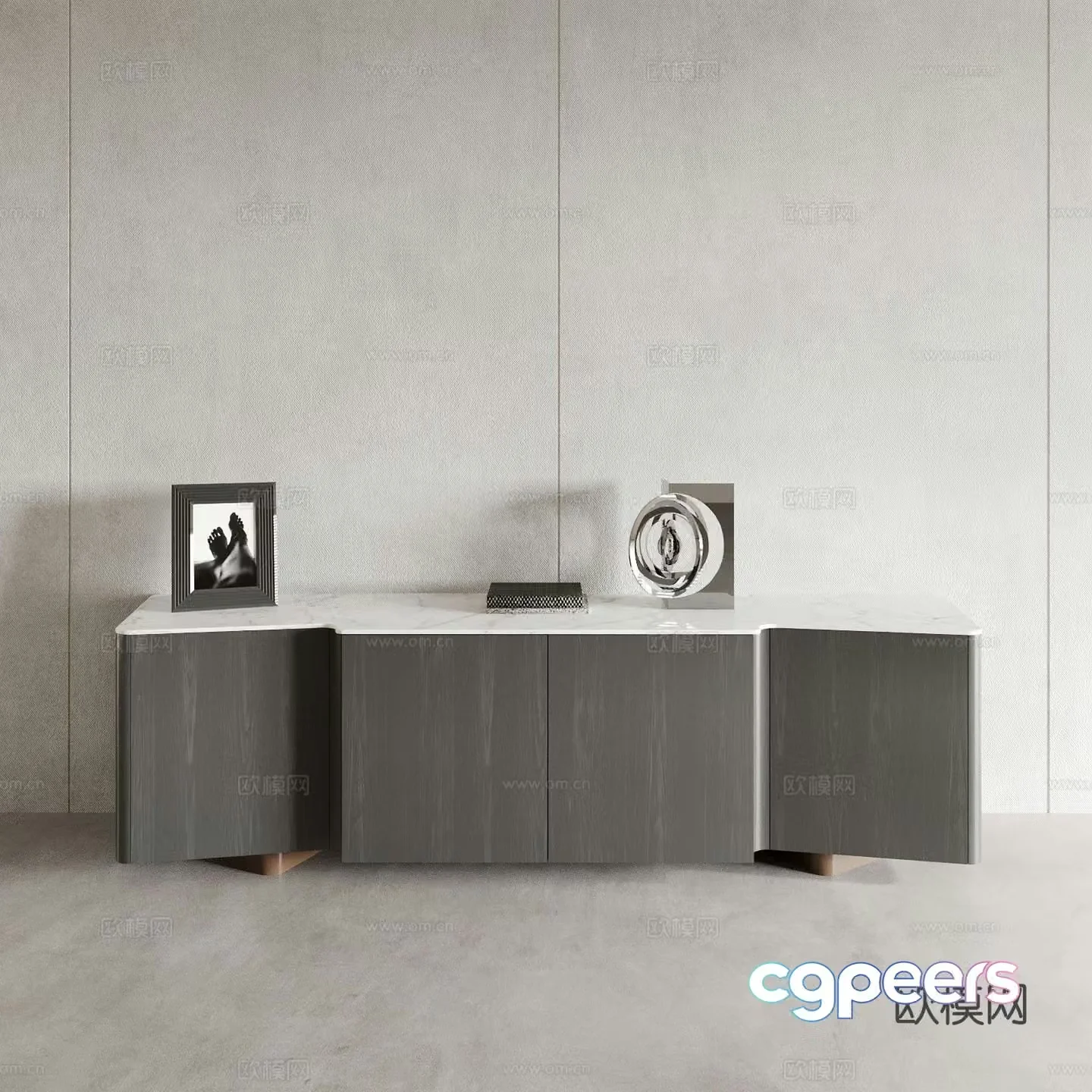 Modern entryway cabinet 3d model