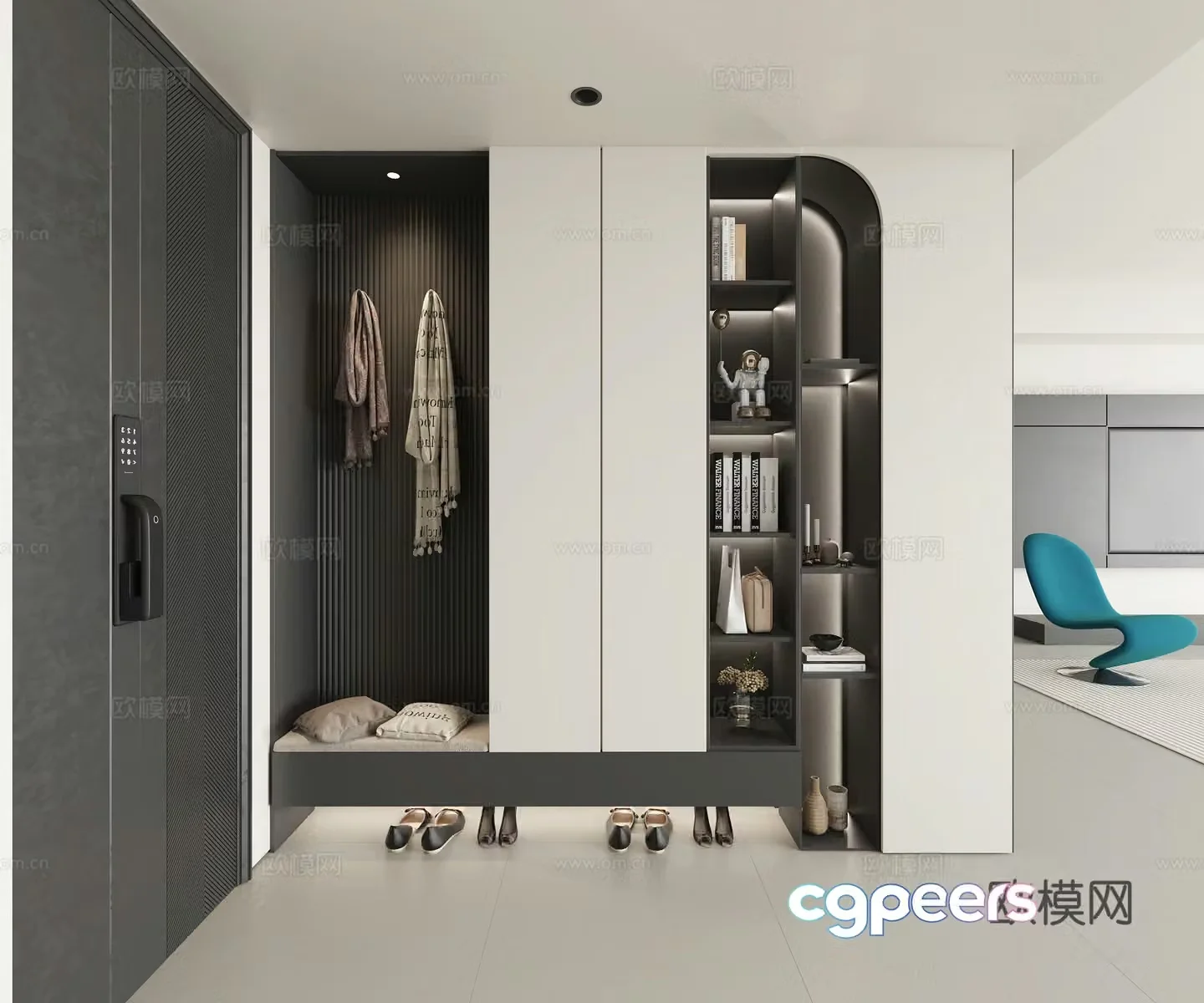 Modern entrance 3D model