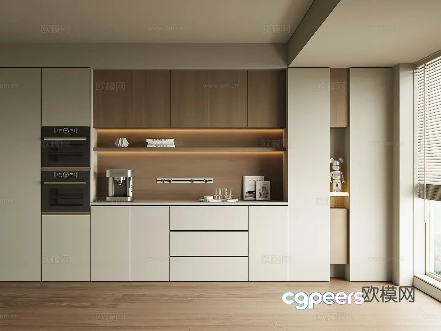 Modern wine cabinet sideboard 3D model