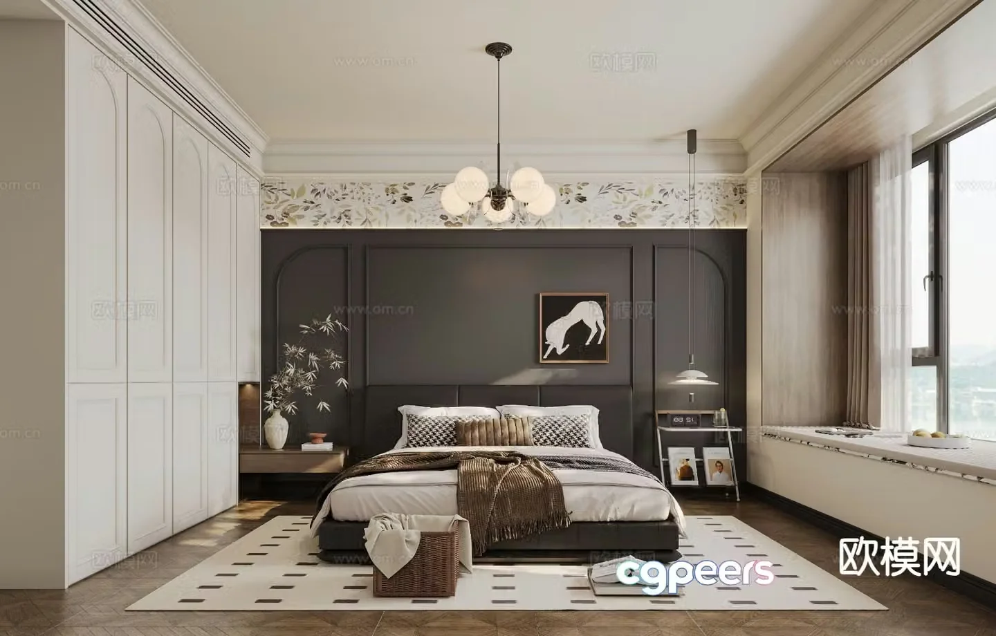 French bedroom master bedroom 3d model