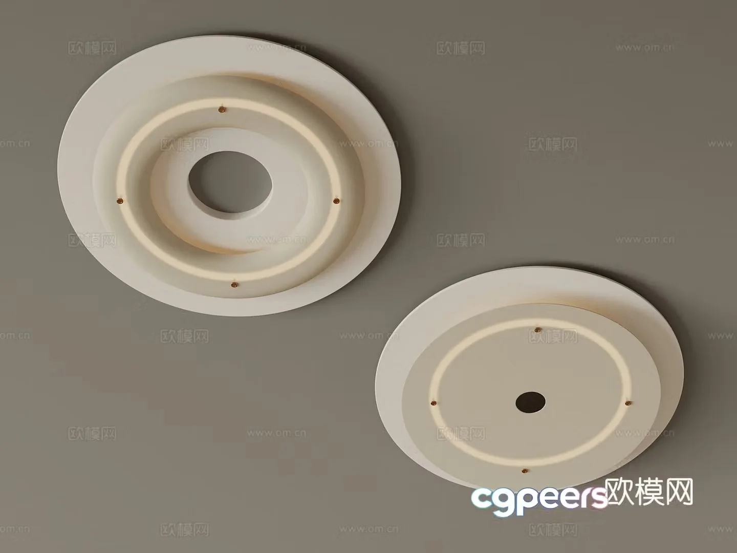 Creamy air ceiling lamp Living room ceiling lamp 3d model