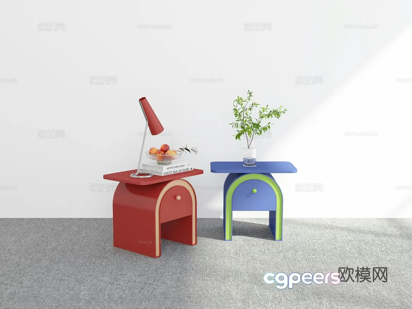 Modern night table 3d model