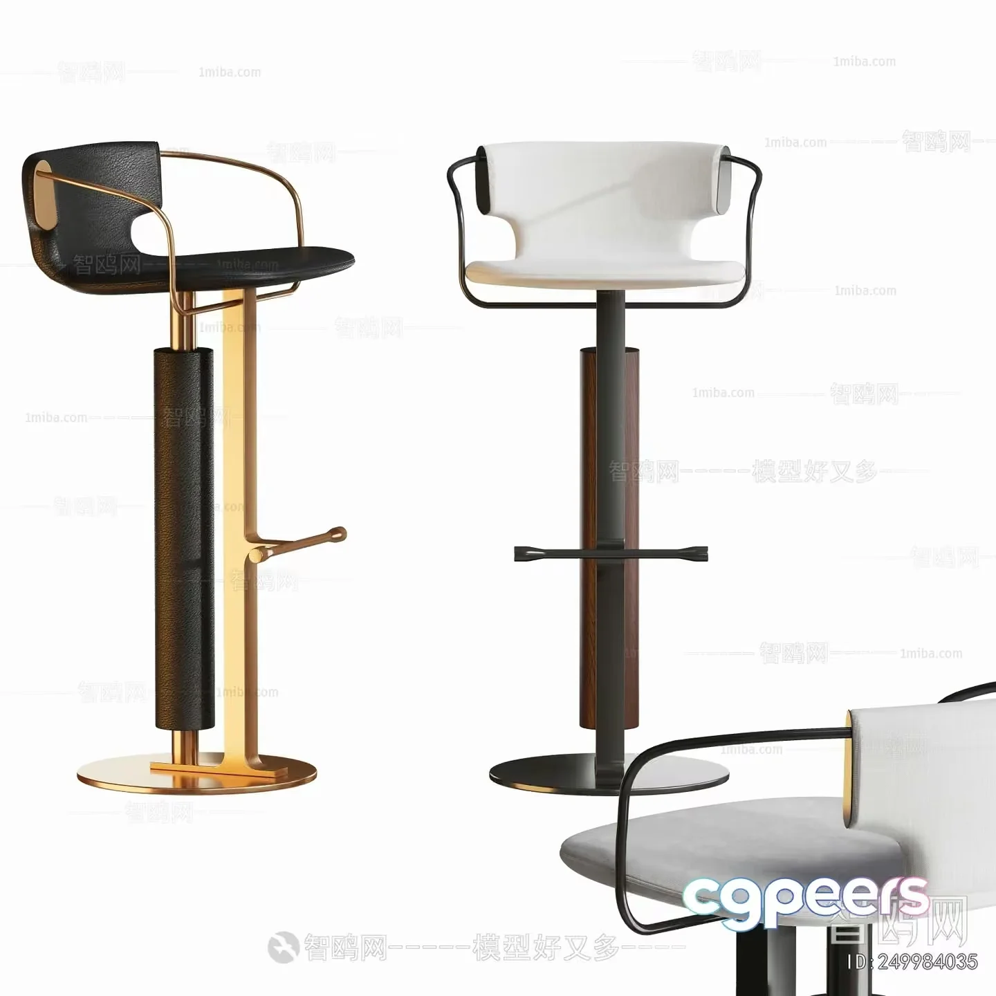 Modern Bar Stools 3D Model – 6275 – CORONA Render