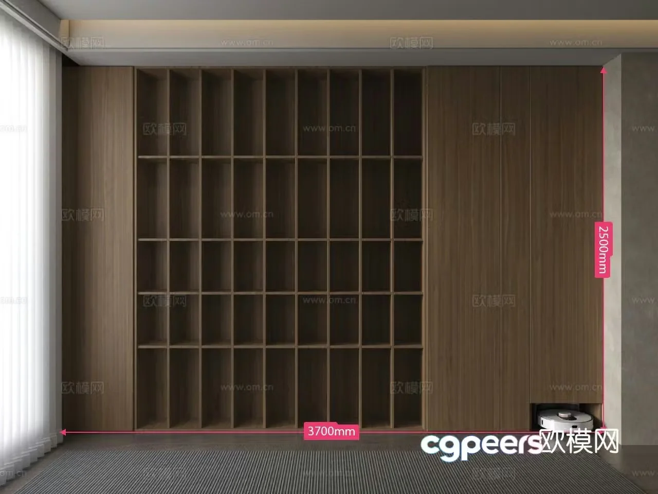 New Chinese style decorative cabinet shelf 3d model