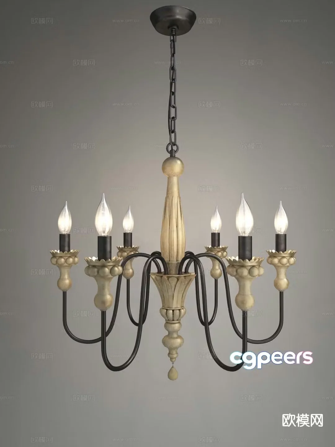 Modern lotus chandelier candlestick chandelier 3d model