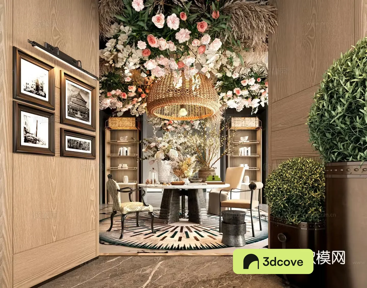 Modern hotel lobby