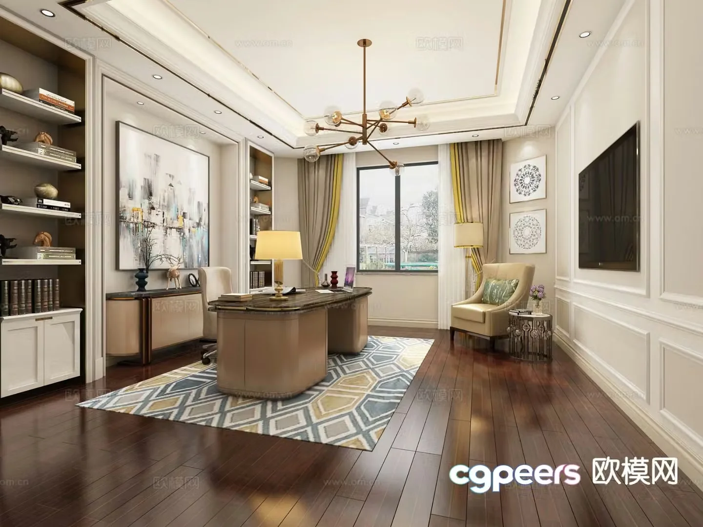 Light luxury study 3D model