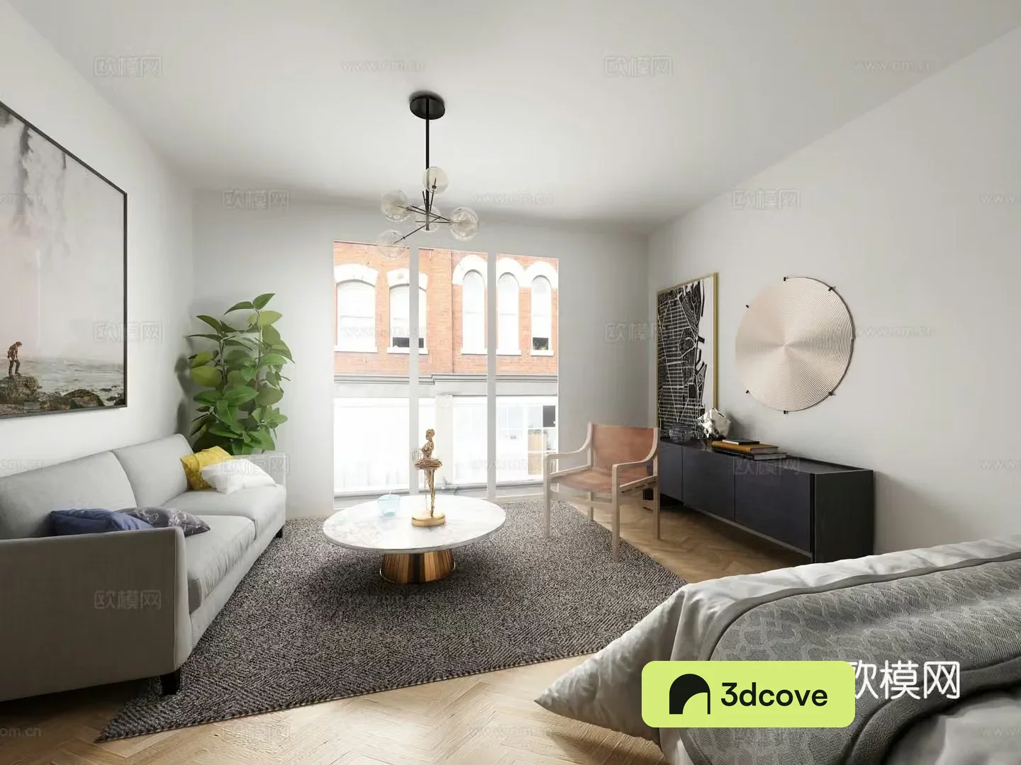 Modern minimalist living room