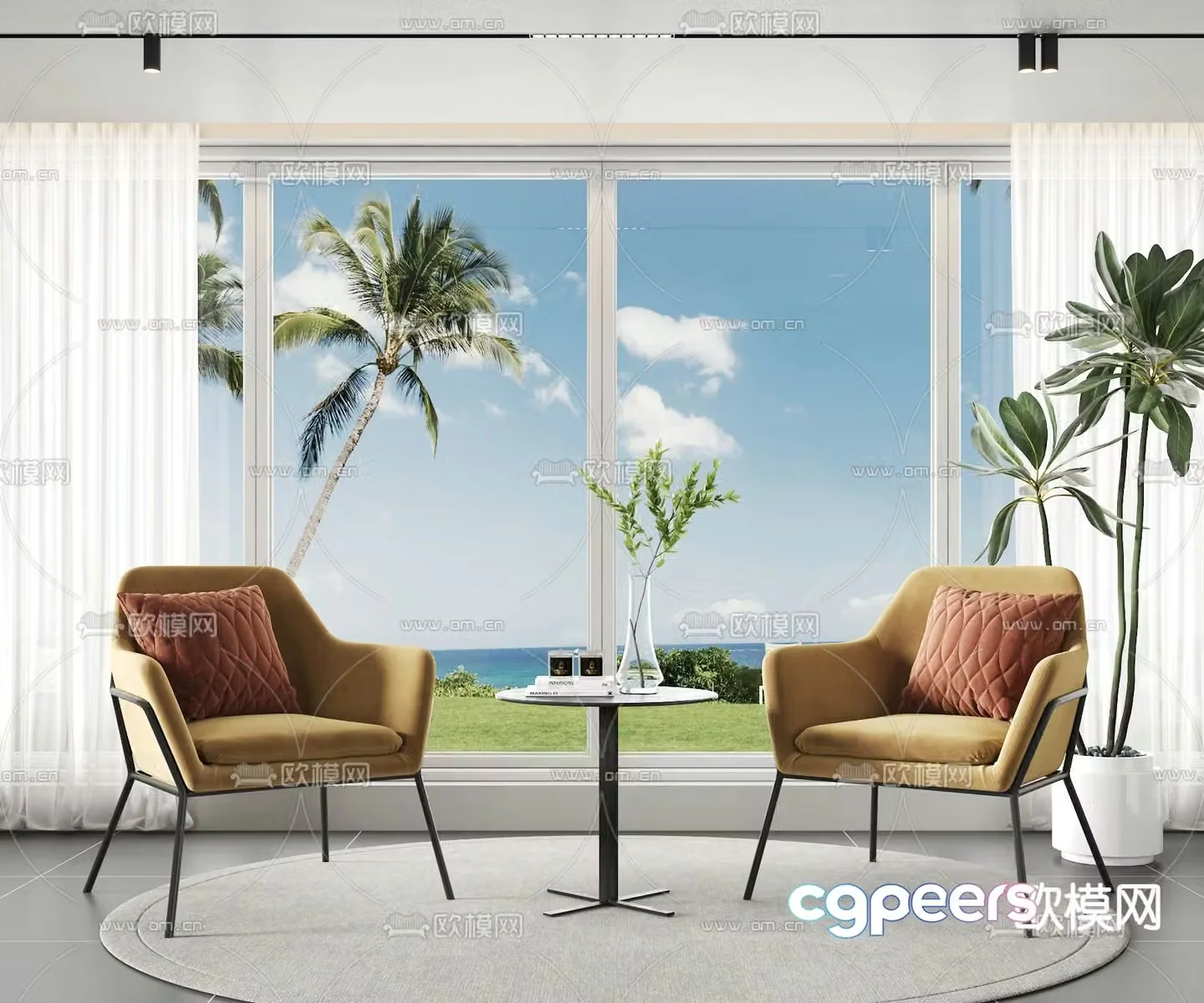 Modern lounge chair 3d model