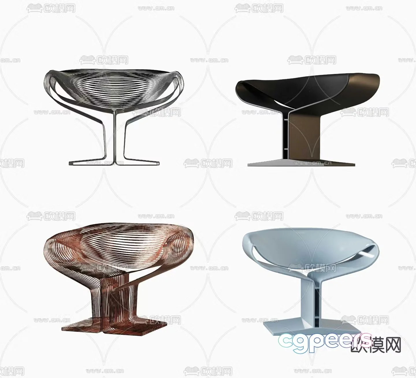 Creative chair leisure chair 3d model