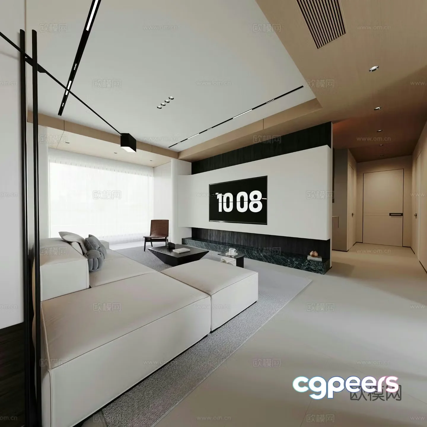 Modern guest restaurant 3d model